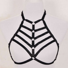 Women New exotic apparel Harness Cage Bra Gothic Harajuku Complex Handmade sexy lingerie Harness kawaii Cage Bra body harness