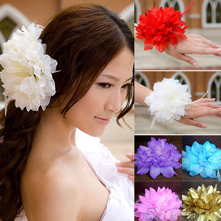 Bridal Flower Wrist Flower Dance Performance Silk ...