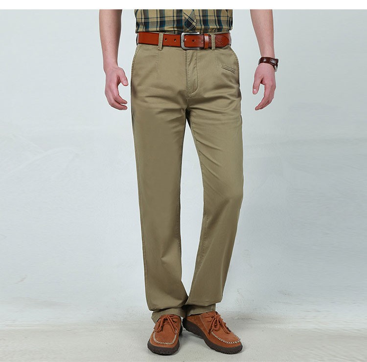 3 Colors 30-42 100% Cotton Outdoor Joggers Men Casual Long Pants Men\'s Clothing Black Khaki Pants Trousers Autumn Summer Brand (10)