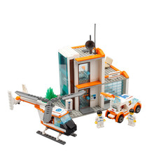 KAZI City Hospital Rescue Center Kids Toys For Children Helicopter Car Minifigures Building Blocks Sets Compatible With Legoe