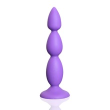 Waterproof Silicone Anal Plugs Butt Plug Vaginal Beads purple Anal Sex Toys for women and men adult Female Masturbation Dildos