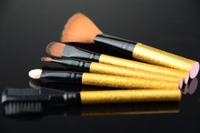 HOT 5pcs set wooden handle brush Foundation Makeup Tool Free Shipping