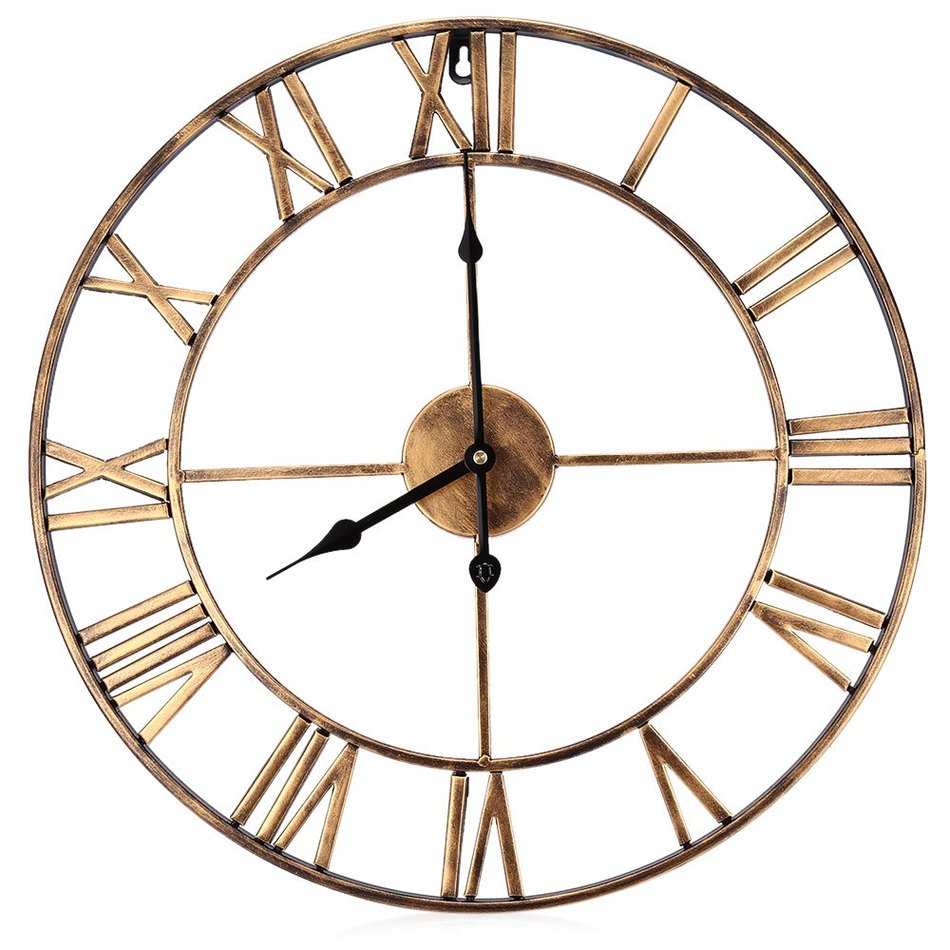 18.5 Inch 3D Large Vintage Retro Decorative Iron Wall Clock Big Art Gear Design Home Decoration Classic Clocks For Living Room