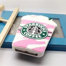 3D Cartoon Silicon Star buck Coffee Cup Case Cover for Apple iPhone 5 5s 6 4.7″ 6 Plus Mobile Phones Soft Bag
