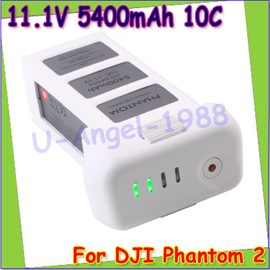 Фотография wholesale 1pcs High Quality 5400mAh 5.4A 11.1V Spare Longer Flight Time Battery For DJI Phantom 2 Vision 10C Drop shipping