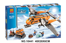 Бесплатная Доставка Bela 391 Шт. Город Arctic Питания Модель Самолета Buildinlg Наборы Minifigures Блоки Кирпич Игрушки Compatibe С