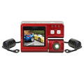 2 Waterproofed Cameras Motorcycle Truck Car DVR Camera Driving Recorder Monitor