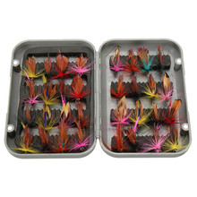 2015 new 32pcs/sets fly fishing lure set Artificial Insect bait trout fly fishing hooks tackle with case box