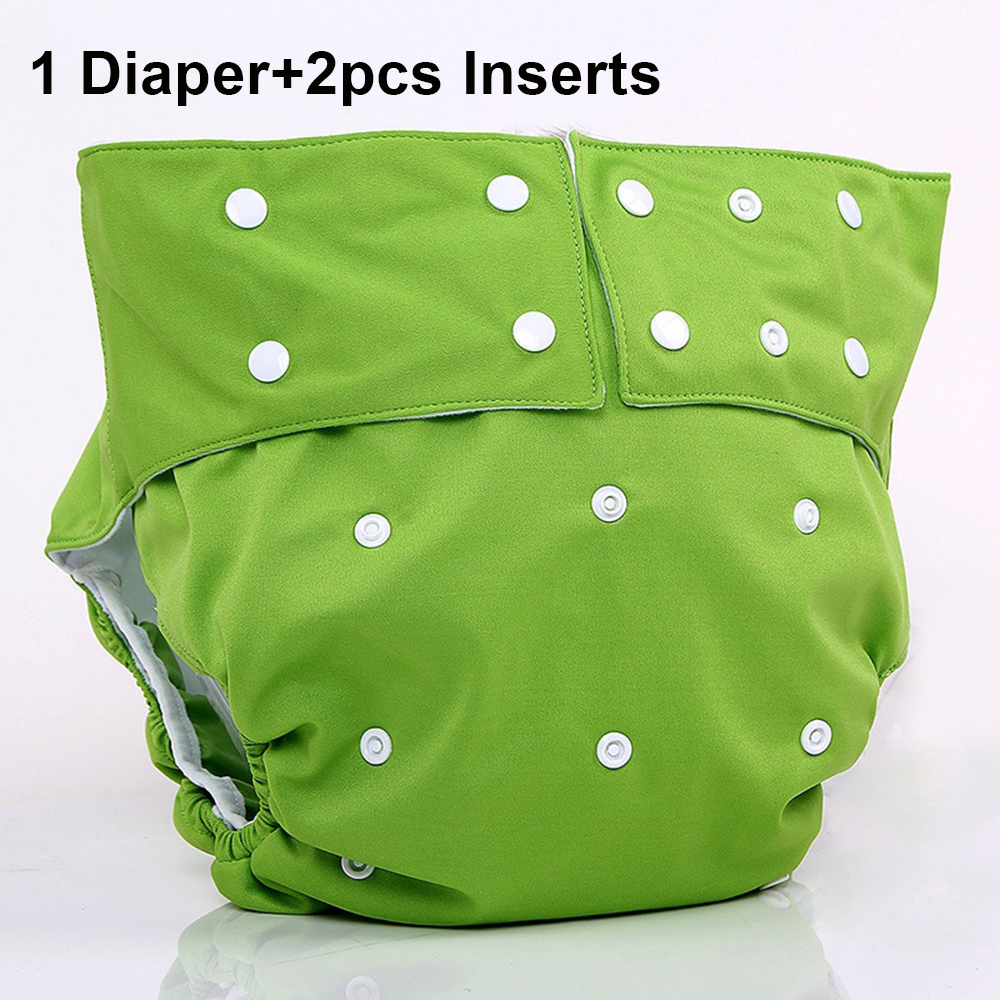 Solid Color Waterproof Adult Cloth Diaper For Disabled Old Women And Men Reusable Medical Adult