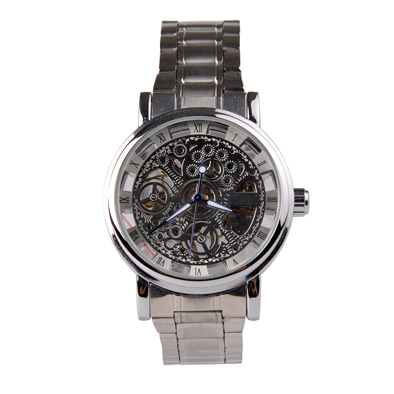 New Famous Casual Stainless Steel Men Mechanical Watch hollow out Watch For Men Dress Wristwatch X60