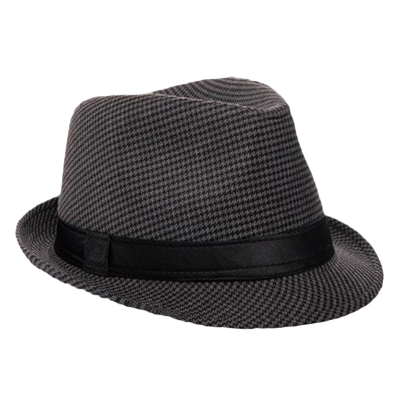 Fashion Women's Hats Unisex Fedora Hat Houndstooth Pattern Mens Pinche...