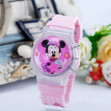 2015 new fashion boys girls silicone digital watch for kids mickey minnie cartoon watch for children