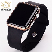 2016 Rushed Stainless Steel Glass New Fashion Mirror Face Band Digital Watches Women&Men Led Watch Wrist Relojes De Marca C0148