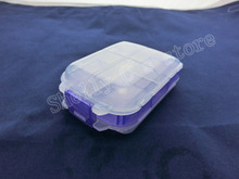 Blanco Purple 3 capas 8 compartimentos componentes electrónicos caja
