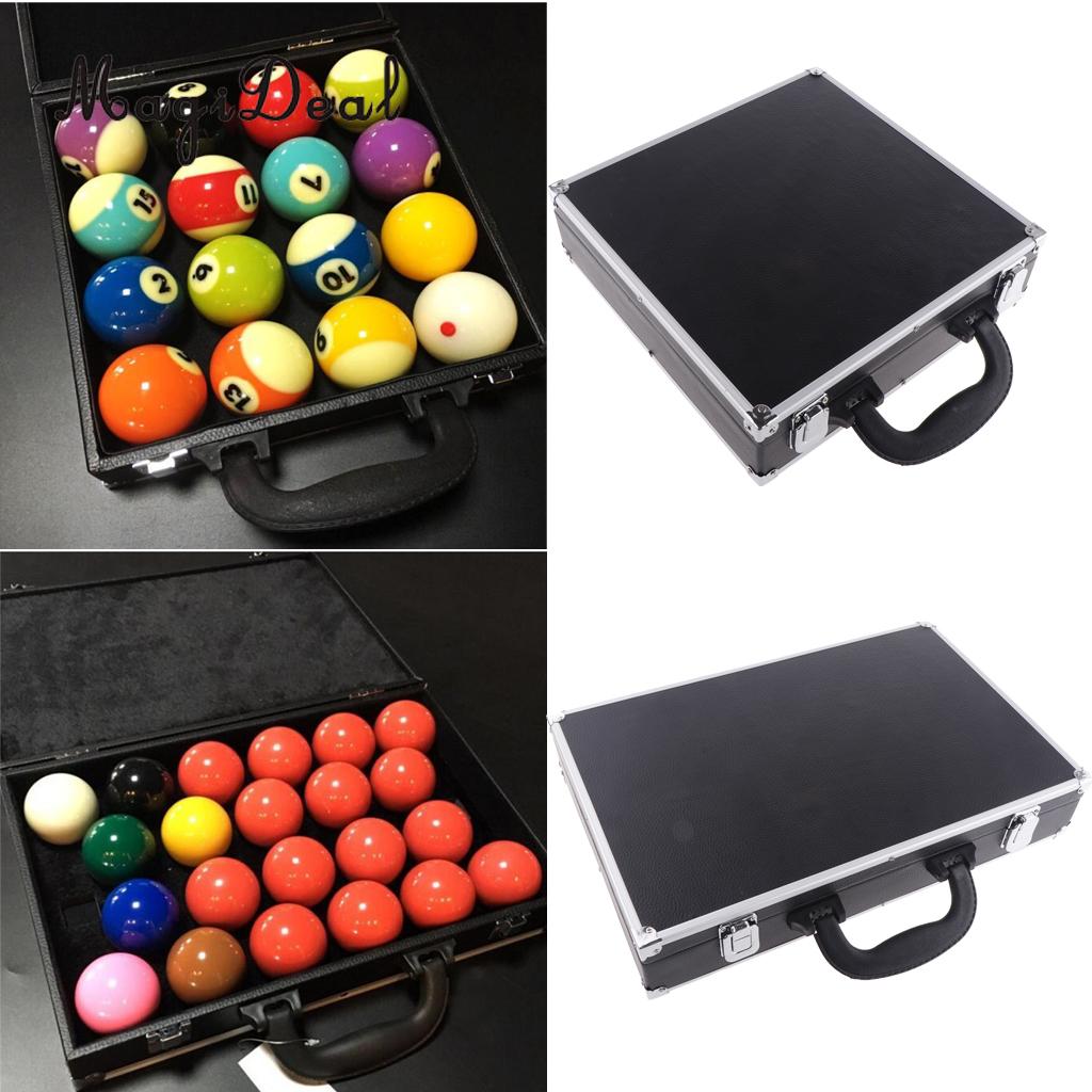 Pu Billiard Storage Snooker Box Pool Box Balls Carrying Case For 