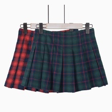 New Summer Skirts Women Clothing Fashion Women skirt Mini skirt Plaid High Waist Short Pleated font