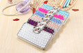 Super Bling Luxury Full of Diamonds Flip Leather Case with Bowknot Buckle for Samsung I9300 Galaxy