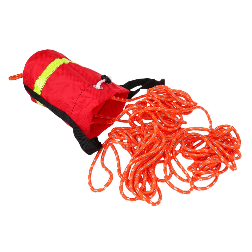16m 8mm Safety Boat Life Line Water   Buoyant Throw Rope Bag Orange 