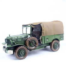 Mettle scale model military vehicles vintage car model of military vehicle green 665