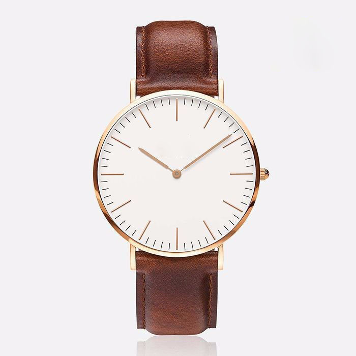 2015 Newest Brand Watch Women Men Leather Strap Military Quartz Wristwatch Clock hombre 40mm