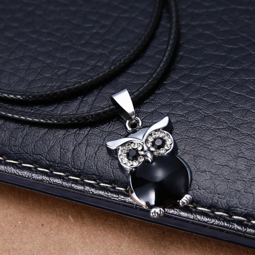 Owl Black Men s Jewelry Gift 316L Stainless Steel Chain Necklace fashion necklaces for women 2014