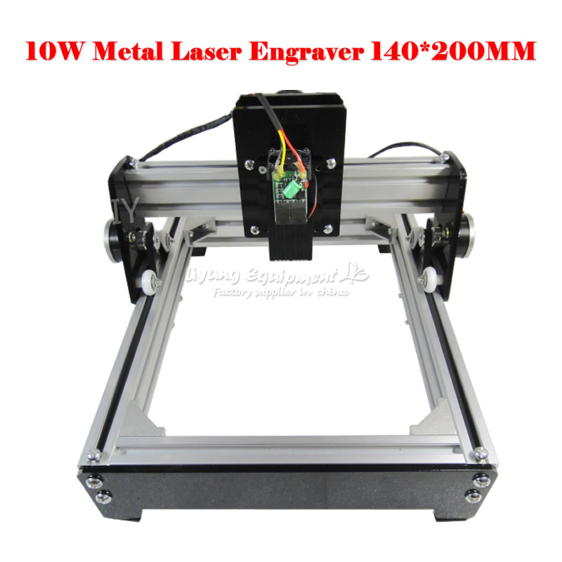 Hot sale 10000MW laser engraver for metals, 10W 14*20cm metal engraving cutting machine for iron ...