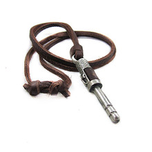 2015 wholesale chunky stagement necklace pendant for men leather the Hammer of God charm necklace jewelry free shipping NX-114