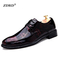2016 New Fashion Pointed Toe Men Flats Shoes Designed Men Oxfords Shoes Lace Up Men Dress