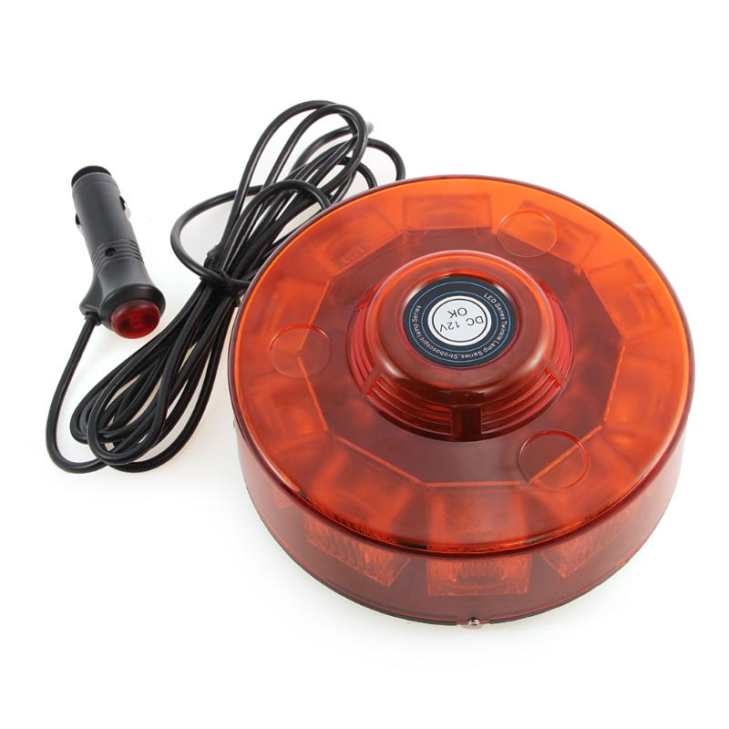 10 LED Car Truck Emergency Beacon Light Round Strobe Warning Lamp High Power Amber DC 12V,7 lighting modes, Anti-dust, Anti-collision, Anti splash wet, Can be hang, Safe and reliable. 
