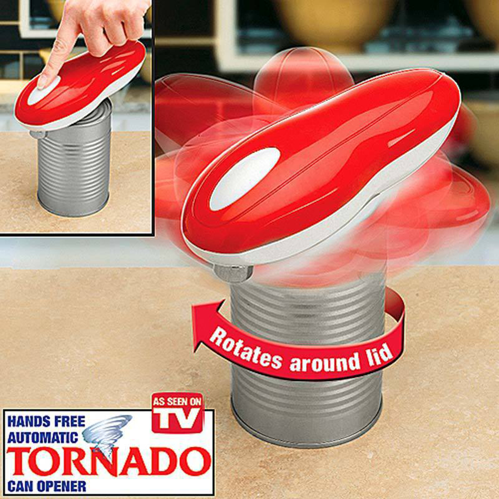 Automatic Electric Can Opener Battery Powered Hands Free Soft Edgein