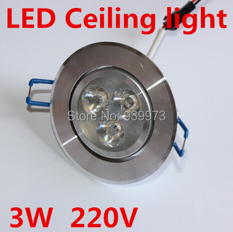 10pcs/lot 3 W Ceiling downlight  LED ceiling lamp Recessed Spot light 85V-245V for home illumination Freeshipping