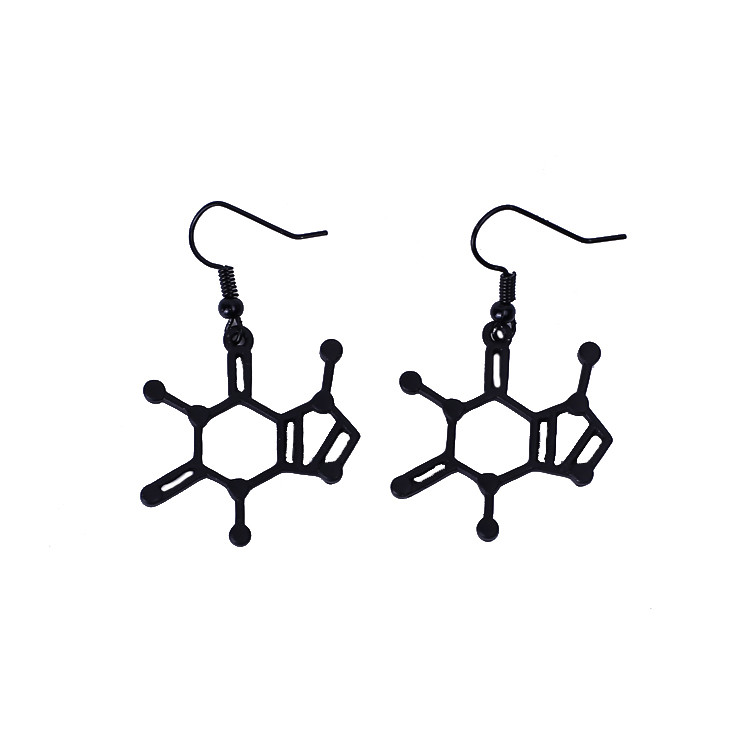 Chemical-Molecules-Drop-Earrings-Molecule-Structure-Formula-Earrings-Serotonin-Molecule-Earrings-Fashion-Jewelry-For-Women