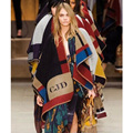 British Luxury Brand Scarves For Women Scarf Witer Warm Patchwork Cashmere Coat Shawl Thick Wool Cape