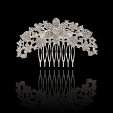 2016 New Wedding Bridal Crystal Rhinestone Hairpin Flower Hair Clip Comb wedding accessories hair jewelry flower hairpin CM-016