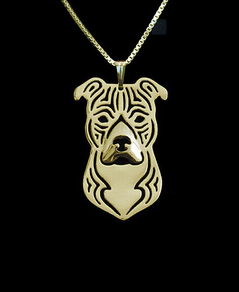 cartoon Boho Chic Alloy American Staffordshire Terrier necklace fashion pit bull