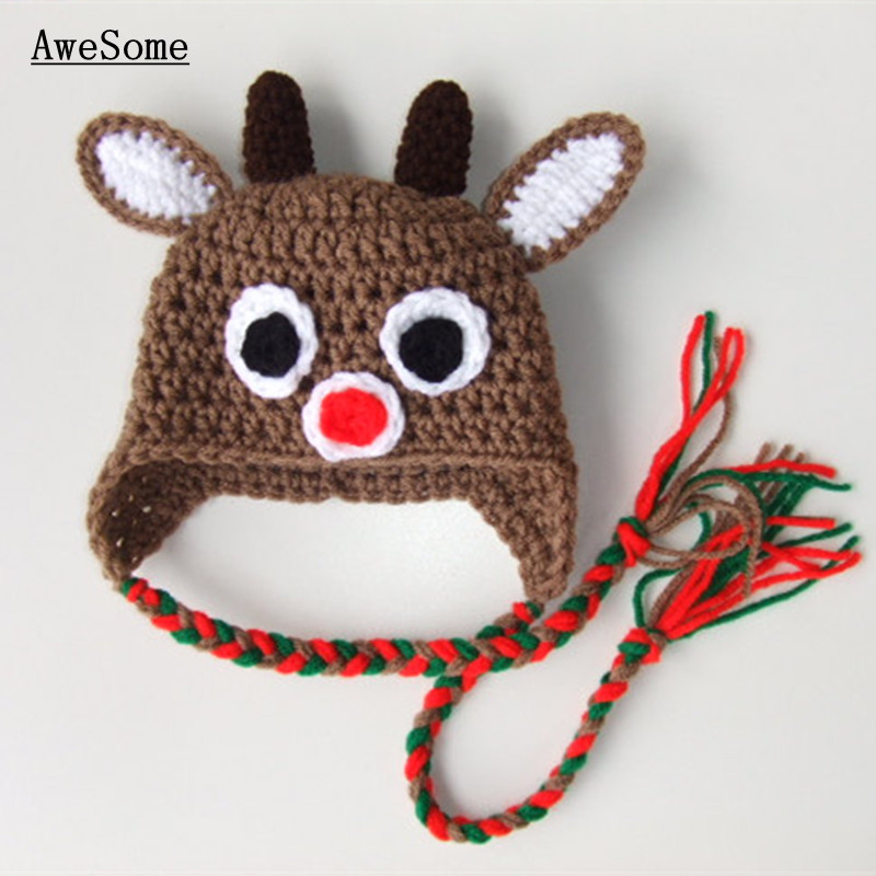 Gallery For > Crochet Reindeer Hat
