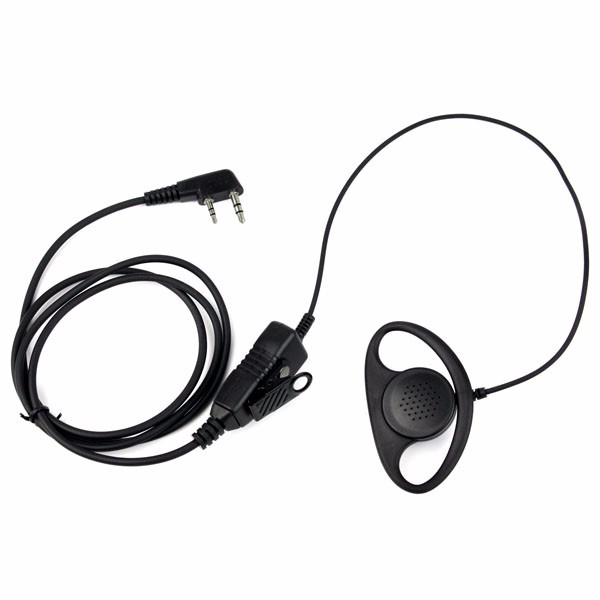 Hot Retevis K-316 D Shape 2Pin Soft Earpiece Microphone For Kenwood Retevis Baofeng H-777RT1RT2RT5 888sUV5R Headset C9031 (1)