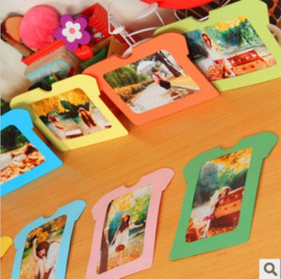 10 pcs/lot 5 Inch DIY Cute Wall Hanging Colorful Paper Photo Frame for Pictures Home Decoration  Gift Free shipping 609
