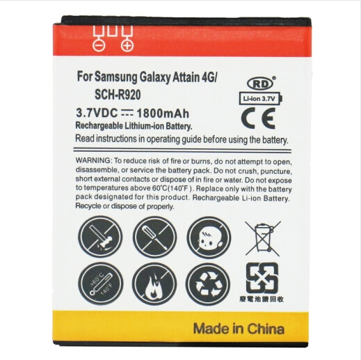 wholesale 1800mAh High Capacity Mobile Phone Battery for Samsung Galaxy Attain 4G SCH R920 50pcs lot