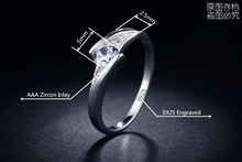 S925 white gold plated Wedding Rings CZ Charm Brilliant platinum Jewelry for Women bijouterie Bijoux Accessories