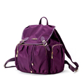 2016 New Travel Bag Women Large Capacity Multi pocket Oxford Solid Color Backpack Fashion Casual Drastring