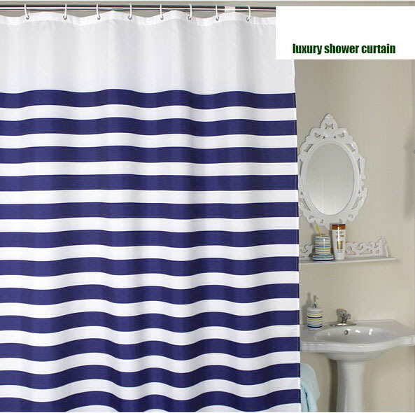 Aliexpress com Koop douchegordijn badkamer luxe gestreept blauw en Tegels Badkamer Antraciet ~ Aliexpress com Koop douchegordijn badkamer luxe gestreept blauw en