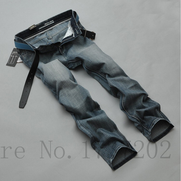 2015 new Arrived fashion designer brand jean male fashion brand of high quality 100% cotton denim four season men jean trousers