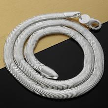 CN9 6MM snake chain necklace,Wholesale lots Fashion jewelry 925 stamped silver plated jewelry necklaces & pendants
