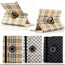 Plaid Design Business style Folio PU Leather For Apple iPad Air 2 case cover Protective Skin
