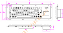 Metal Keyboard with Touchpad Metal Mechanical Keyboard military keyboard