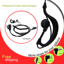 Radio Earphone Headset Earpiece Two Way Radio PTT Speaker Headset Walkie Talkie Headphone In Ear Hook Earphone Headset Earpiece