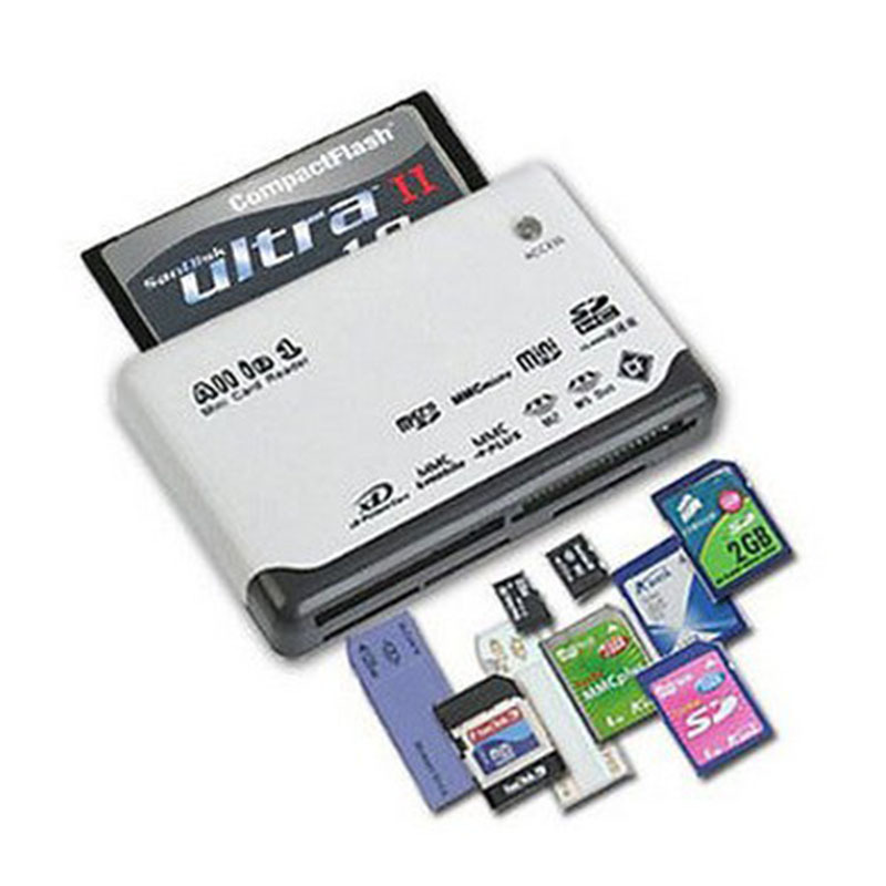 20PCS USB 2 0 All in 1 Multi Card Reader SD XD MMC MS CF SDHC