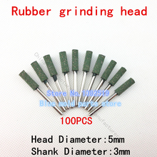 Limitada lijadora 100 unids nueva ruedas de goma Flint Aberdeen 5 Mm diámetro cilíndrico cabeza de pulido de Metal pulido 3 * 5 Mm