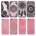 Floral Sexy Lace Mandala Case For iPhone 7 6 6S Plus Cases Vintage Flower Clear Cover